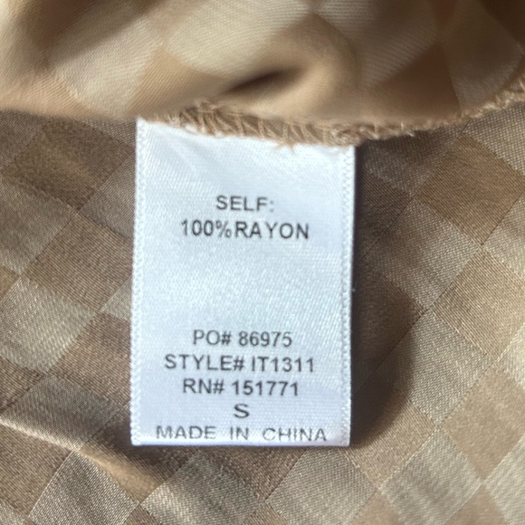 LE LIS Satin Check Button Shirt Mini Skirt Preppy Minimalist 2 Piece Set Size S - Picture 15 of 15